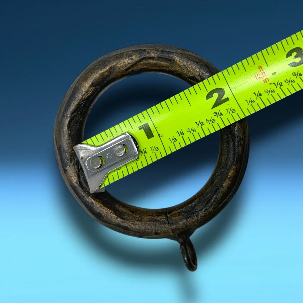 Lot 18 x Distressed Cast Iron Metal Curtain Rings 1 5/8